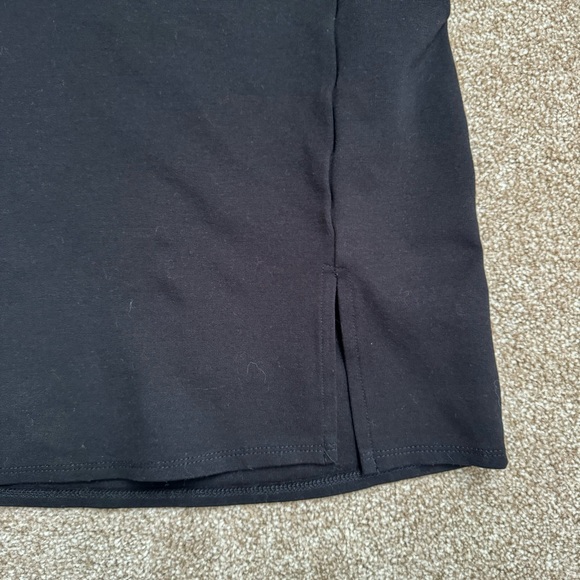 Pull On Black Mini Skit with Side Slit - Picture 2 of 3
